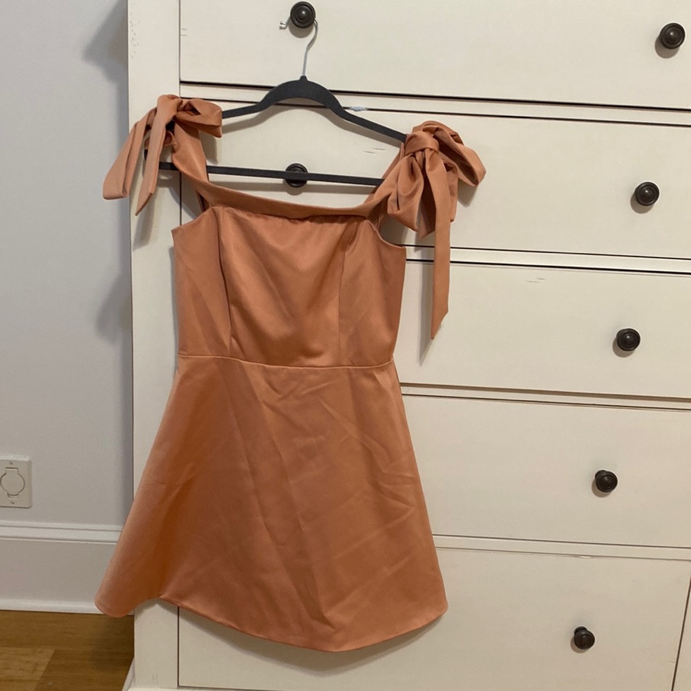 Silk off shoulder dress